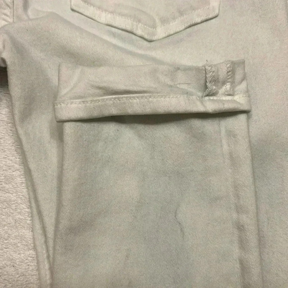 Hudson Tally Crop Skinny Woman Cuffed White Jean size 27 - Picture 10 of 11